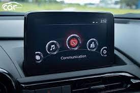 Infotainment appearance of the 2021 Mazda MX 5 Miata RF available at Wyatt Johnson Mazda