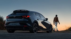 Interior appearance of the 2021 Mazda3 Hatchback available at Wyatt Johnson Mazda