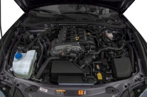 Engine appearance of the 2021 Mazda MX 5 Miata RF available at Wyatt Johnson Mazda