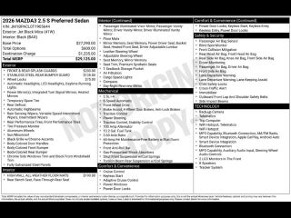 2026 Mazda Mazda3 Sedan 2.5 S Preferred
