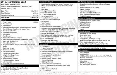 2015 Jeep Cherokee Sport