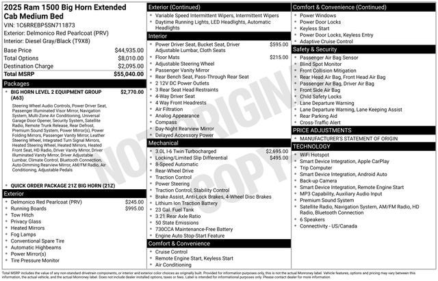 2025 RAM 1500 Big Horn/Lone Star