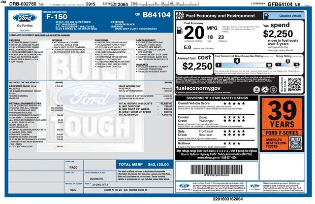 2016 Ford F-150 XL