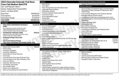 2025 Chevrolet Colorado Trail Boss
