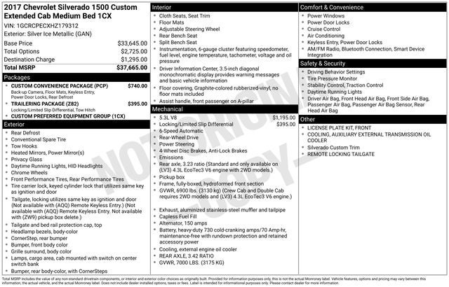 2017 Chevrolet Silverado 1500 Custom