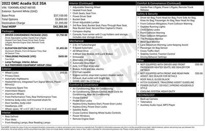 2022 GMC Acadia SLE