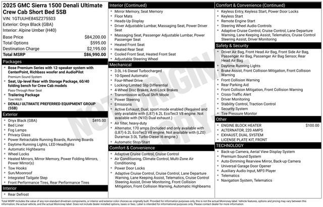 2025 GMC Sierra 1500 Denali Ultimate
