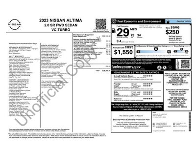 2023 Nissan Altima 2.0 SR