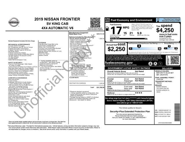 2019 Nissan Frontier SV