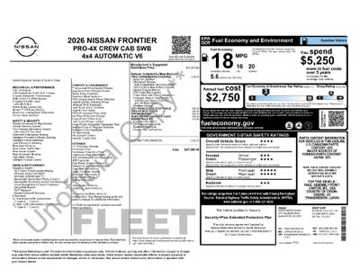 2026 Nissan Frontier PRO-4X