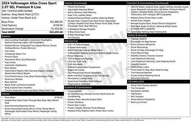 2024 Volkswagen Atlas Cross Sport 2.0T SEL Premium R-Line