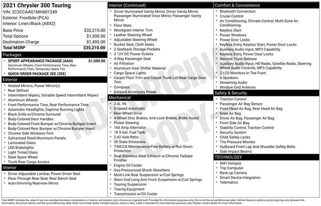 2021 Chrysler 300 Touring