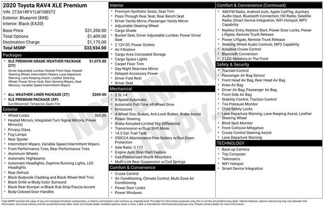 2020 Toyota RAV4 XLE Premium