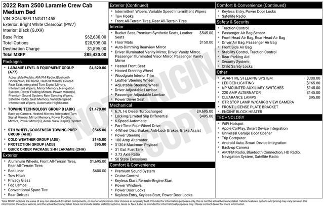 2022 RAM 2500 Laramie