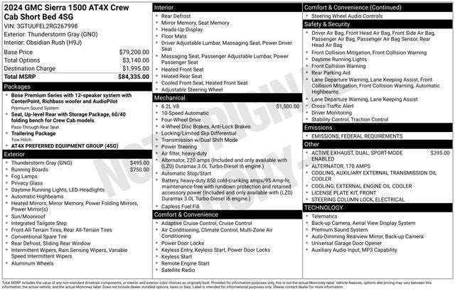 2024 GMC Sierra 1500 AT4X