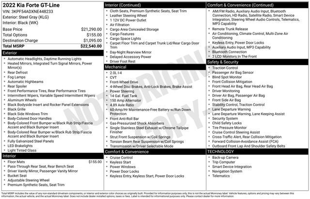 2022 Kia Forte GT-Line
