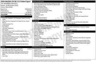 2026 Mazda Mazda CX-30 2.5 S Select Sport AWD