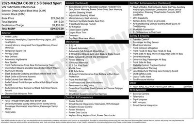 2026 Mazda Mazda CX-30 2.5 S Select Sport