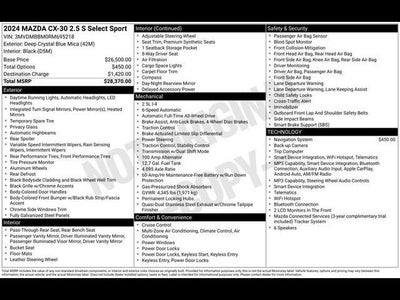 2024 Mazda Mazda CX-30 2.5 S Select Sport