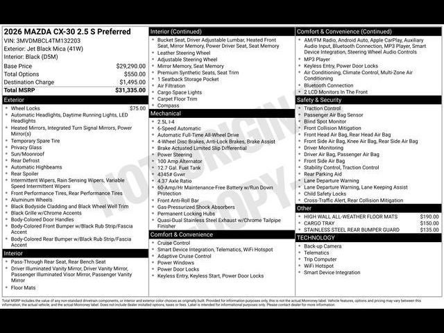 2026 Mazda Mazda CX-30 2.5 S Preferred AWD