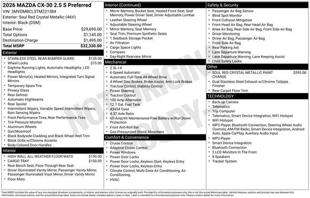 2026 Mazda Mazda CX-30 2.5 S Preferred