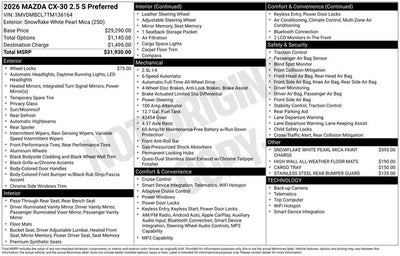 2026 Mazda Mazda CX-30 2.5 S Preferred AWD