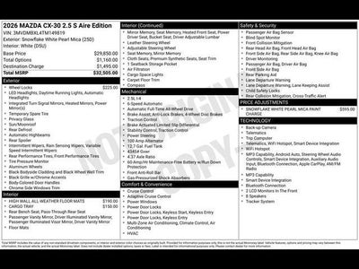 2026 Mazda Mazda CX-30 2.5 S Aire Edition