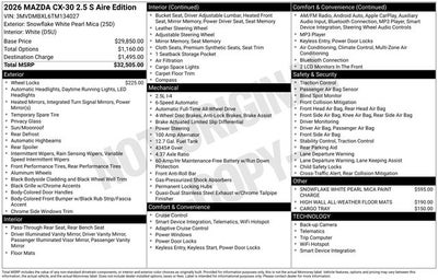 2026 Mazda Mazda CX-30 2.5 S Aire Edition