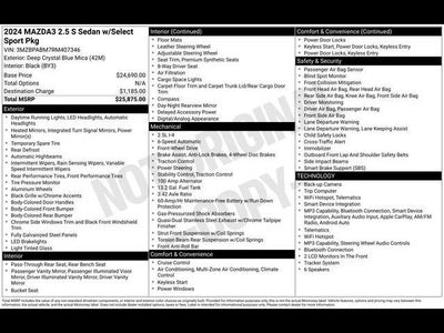 2024 Mazda Mazda3 2.5 S Select Sport