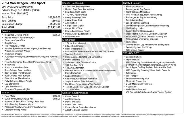2024 Volkswagen Jetta 1.5T Sport