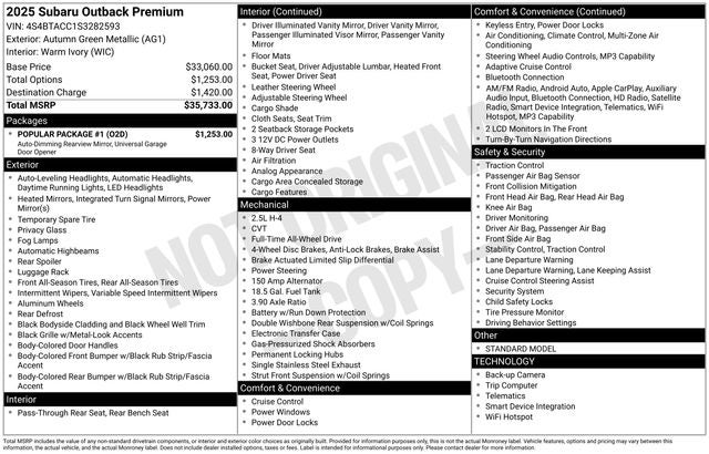 2025 Subaru Outback Premium
