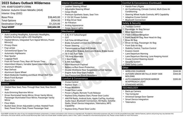 2023 Subaru Outback Wilderness