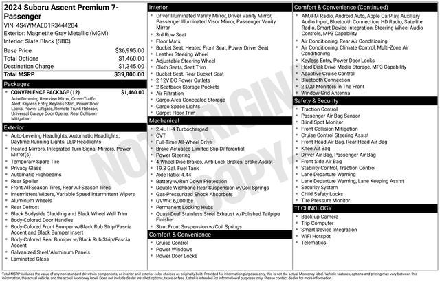 2024 Subaru Ascent Premium