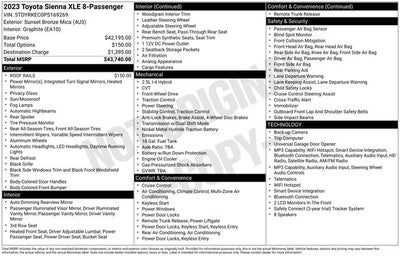 2023 Toyota Sienna XLE 8 Passenger