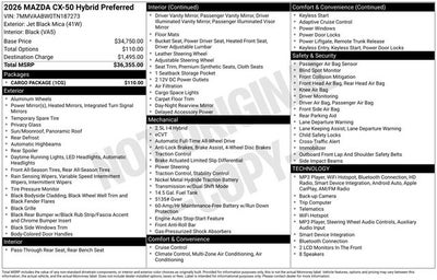 2026 Mazda Mazda CX-50 Hybrid Preferred AWD