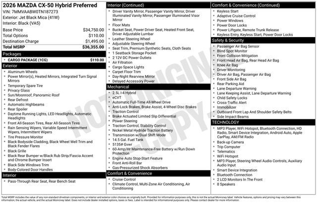 2026 Mazda Mazda CX-50 Hybrid Preferred AWD