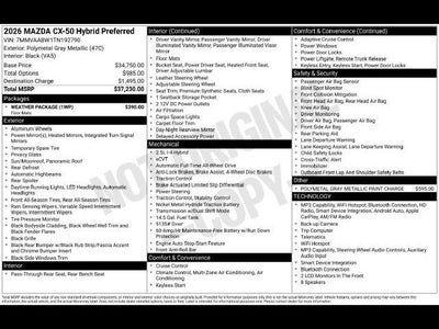 2026 Mazda Mazda CX-50 Hybrid Preferred AWD