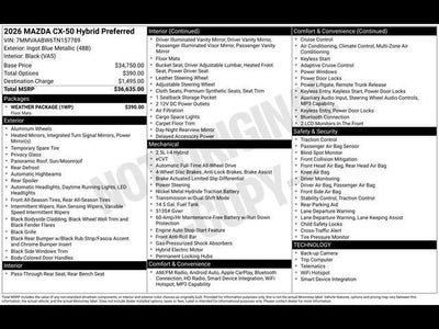 2026 Mazda Mazda CX-50 Hybrid Preferred AWD