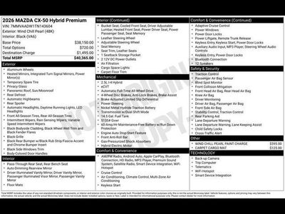 2026 Mazda Mazda CX-50 Hybrid Premium AWD