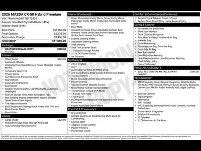 2026 Mazda Mazda CX-50 Hybrid Premium AWD