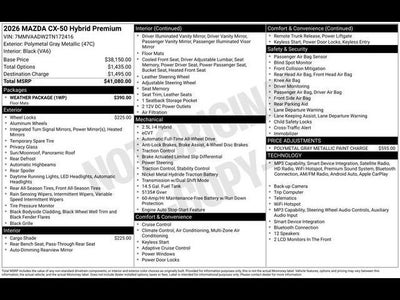 2026 Mazda Mazda CX-50 Hybrid Premium AWD