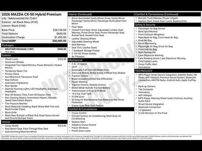 2026 Mazda Mazda CX-50 Hybrid Premium AWD
