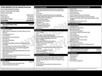 2026 Mazda Mazda CX-50 Hybrid Premium AWD