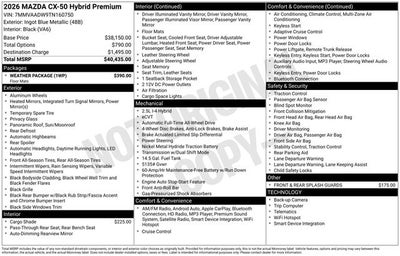 2026 Mazda Mazda CX-50 Hybrid Premium AWD