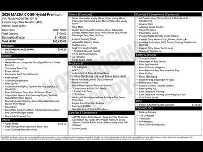 2026 Mazda Mazda CX-50 Hybrid Premium AWD