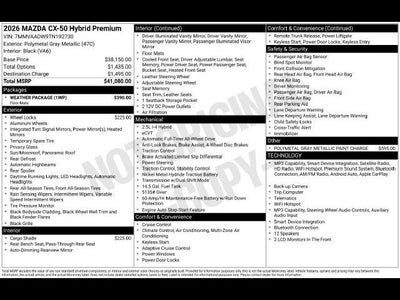 2026 Mazda Mazda CX-50 Hybrid Premium AWD
