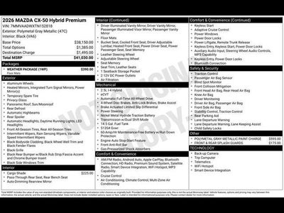 2026 Mazda Mazda CX-50 Hybrid Premium AWD