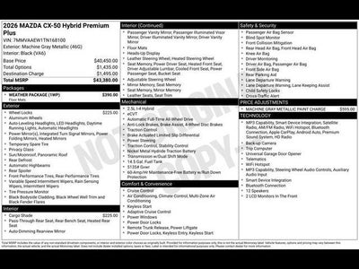 2026 Mazda Mazda CX-50 Hybrid Premium Plus AWD