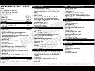 2026 Mazda Mazda CX-50 Hybrid Premium Plus AWD