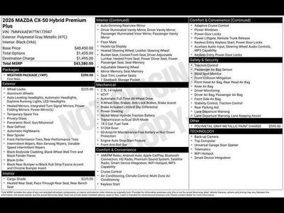 2026 Mazda Mazda CX-50 Hybrid Premium Plus AWD